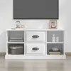 Image de vidaXL Meuble TV blanc 99,5x35,5x48 cm bois d'ingénierie816272