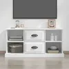 Image de vidaXL Meuble TV blanc 99,5x35,5x48 cm bois d'ingÃ©nierie