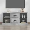 Image de vidaXL Meuble TV gris béton 99,5x35,5x48 cm bois d'ingénierie816276