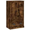 Image de Vidaxl Buffet Haut ChÃªne FumÃ© 60x35,5x103,5 Cm Bois D'ingÃ©nierie