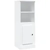 Image de vidaXL Vidaxl Buffet Haut Blanc 36x35,5x103,5 Cm Bois D'ingénierie