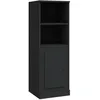 Image de vidaXL Buffet haut noir 36x35,5x103,5 cm bois d'ingÃ©nierie