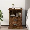 Image de vidaXL Table de chevet chêne fumé 43x36x60 cm816338