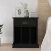 Image de vidaXL Table de chevet noir 43x36x50 cm816346