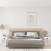 Image de vidaXL Tables de chevet 2 pcs blanc brillant 43x36x50 cm816349