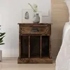 Image de vidaXL Table de chevet chêne fumé 43x36x50 cm816354