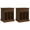 Image de vidaXL Tables de chevet 2 pcs chÃªne marron 43x36x50 cm