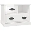 Image de vidaXL Table de chevet blanc brillant 60x39x45 cm