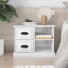 Image de vidaXL Table de chevet blanc brillant 60x35,5x45 cm816370