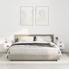 Image de vidaXL Tables de chevet murales 2 pcs blanc brillant 41,5x36x28 cm816381