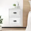 Image de vidaXL Tables de chevet murales 2 pcs blanc brillant 41,5x36x53 cm816397