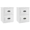 Image de Tables de chevet murales 2 pcs blanc brillant 41,5x36x53 cm vidaXL vidaXL