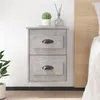 Image de vidaXL Tables de chevet murales 2 pcs gris béton 41,5x36x53 cm816401