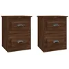 Image de Tables de chevet murales 2 pcs ChÃªne marron 41,5x36x53 cm vidaXL vidaXL