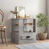 Image de vidaXL Table d'appoint gris béton 50x50x60 cm bois d'ingénierie
