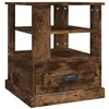 Image de vidaXL Table d'appoint chêne fumé 50x50x60 cm bois d'ingénierie