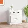 Image de vidaXL Buffet blanc brillant 70x35,5x67,5 cm bois d'ingénierie816426