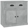 Image de vidaXL Buffet gris bÃ©ton 70x35,5x67,5 cm bois d'ingÃ©nierie
