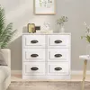 Image de vidaXL Buffet blanc brillant 70x35,5x67,5 cm bois d'ingénierie816434