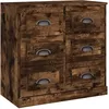 Image de Vidaxl Buffet ChÃªne FumÃ© 70x35,5x67,5 Cm Bois D'ingÃ©nierie