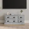 Image de vidaXL Meuble TV gris béton 100x35,5x45 cm bois d'ingénierie816452