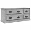 Image de vidaXL Meuble TV gris bÃ©ton 100x35,5x45 cm bois d'ingÃ©nierie