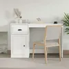 Image de vidaXL Bureau avec tiroir blanc 115x50x75 cm bois d'ingénierie816472