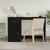 Image de vidaXL Bureau avec tiroir noir 115x50x75 cm bois d'ingénierie816473