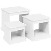 Image de vidaXL Vidaxl Tables Basses 3 Pcs Blanc Bois D'ingénierie
