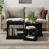 Image de vidaXL Tables basses 3 pcs noir bois d'ingénierie816489