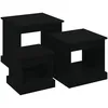 Image de vidaXL Vidaxl Tables Basses 3 Pcs Noir Bois D'ingénierie
