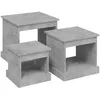 Image de vidaXL Vidaxl Tables Basses 3 Pcs Gris Béton Bois D'ingénierie