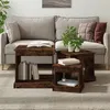 Image de vidaXL Tables basses 3 pcs chêne fumé bois d'ingénierie816493