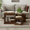 Image de vidaXL Tables basses 3 pcs chêne marron bois d'ingénierie816495