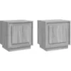 Image de vidaXL Tables de chevet 2 pcs sonoma gris 44x35x45cm bois d'ingÃ©nierie