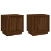 Image de vidaXL Tables de chevet 2pcs chÃªne marron 44x35x45cm bois d'ingÃ©nierie