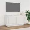 Image de vidaXL Meuble TV blanc 80x35x45 cm bois d'ingénierie