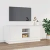 Image de vidaXL vidaXL Meuble TV blanc 102x35x45 cm bois d'ingénierie