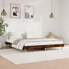 Image de vidaXL Cadre de lit sans matelas chêne fumé 140x200 cm bois ingénierie