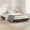 Image de vidaXL Cadre de lit sans matelas chÃªne fumÃ© 90x200cm bois d'ingÃ©nierie