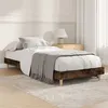 Image de vidaXL Cadre de lit sans matelas chêne fumé 75x190cm bois d'ingénierie
