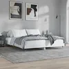 Image de vidaXL Cadre de lit blanc 200x200 cm bois d'ingénierie