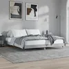 Image de vidaXL Cadre de lit gris béton 200x200 cm bois d'ingénierie