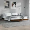 Image de vidaXL Cadre de lit chêne marron 200x200 cm bois d'ingénierie