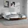 Image de vidaXL Cadre de lit sans matelas chêne fumé 120x200 cm bois ingénierie