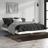 Image de vidaXL Cadre de lit blanc brillant 140x190 cm bois d'ingénierie