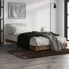 Image de vidaXL Cadre de lit sans matelas chÃªne fumÃ© 90x190cm bois d'ingÃ©nierie