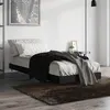 Image de vidaXL Cadre de lit noir 75x190 cm bois d'ingénierie