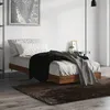 Image de vidaXL Cadre de lit sans matelas chÃªne marron 75x190cm bois ingÃ©nierie