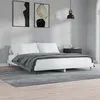 Image de vidaXL Cadre de lit blanc brillant 200x200 cm bois d'ingénierie